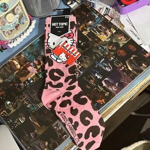 Hot Topic Hello Kitty Pink and Black Socks